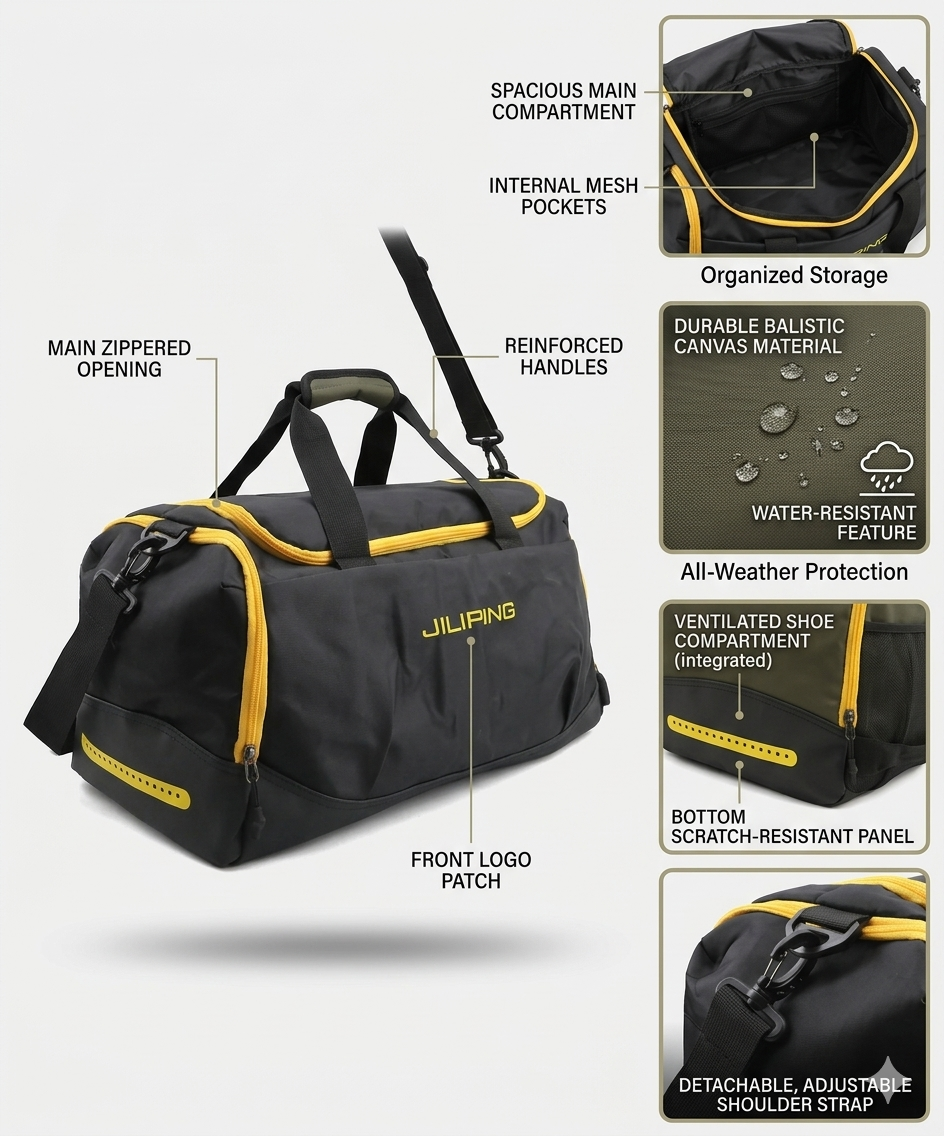 Cabas de Voyage, Sport avec Compartiment Chaussures