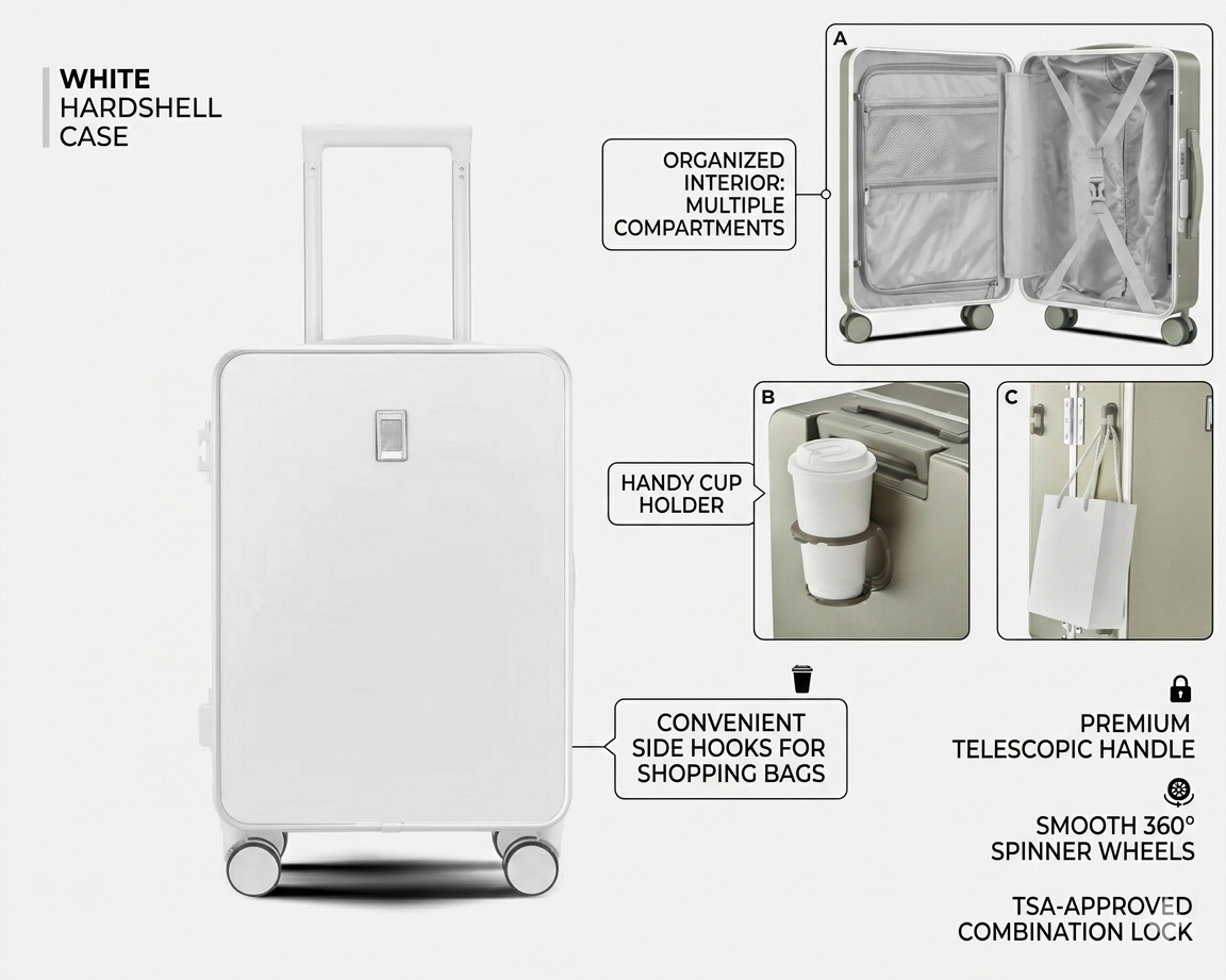 Valise Rigide Premium – Design Carré