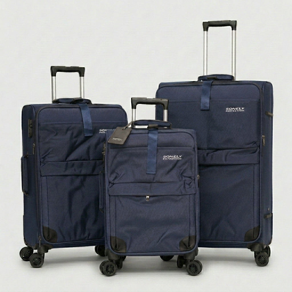 Set de valises Cydonia 3 pièces en tissu rigide