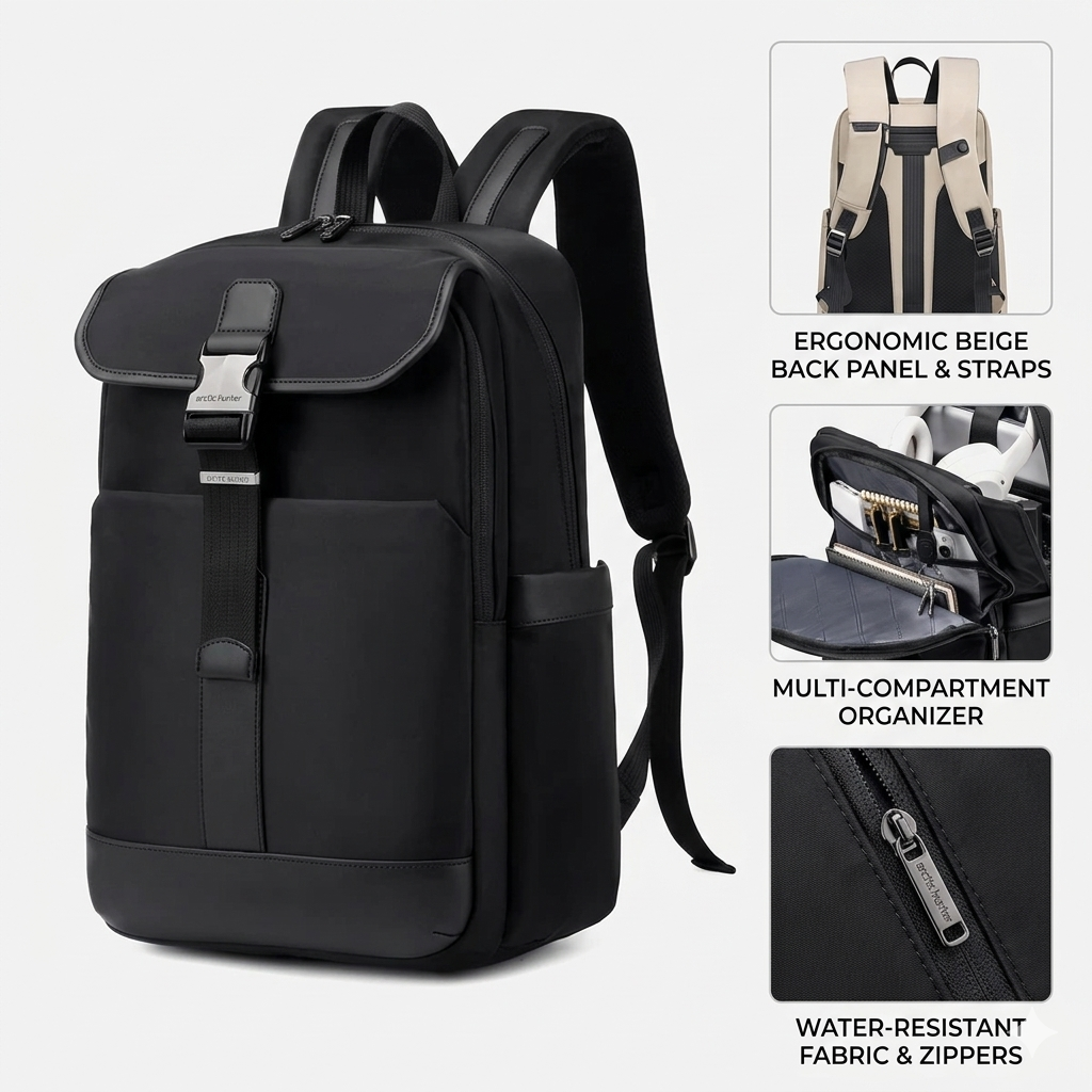 Sac à dos professionnel pour ordinateur portable 15,6 pouces Arctic Hunter B00812