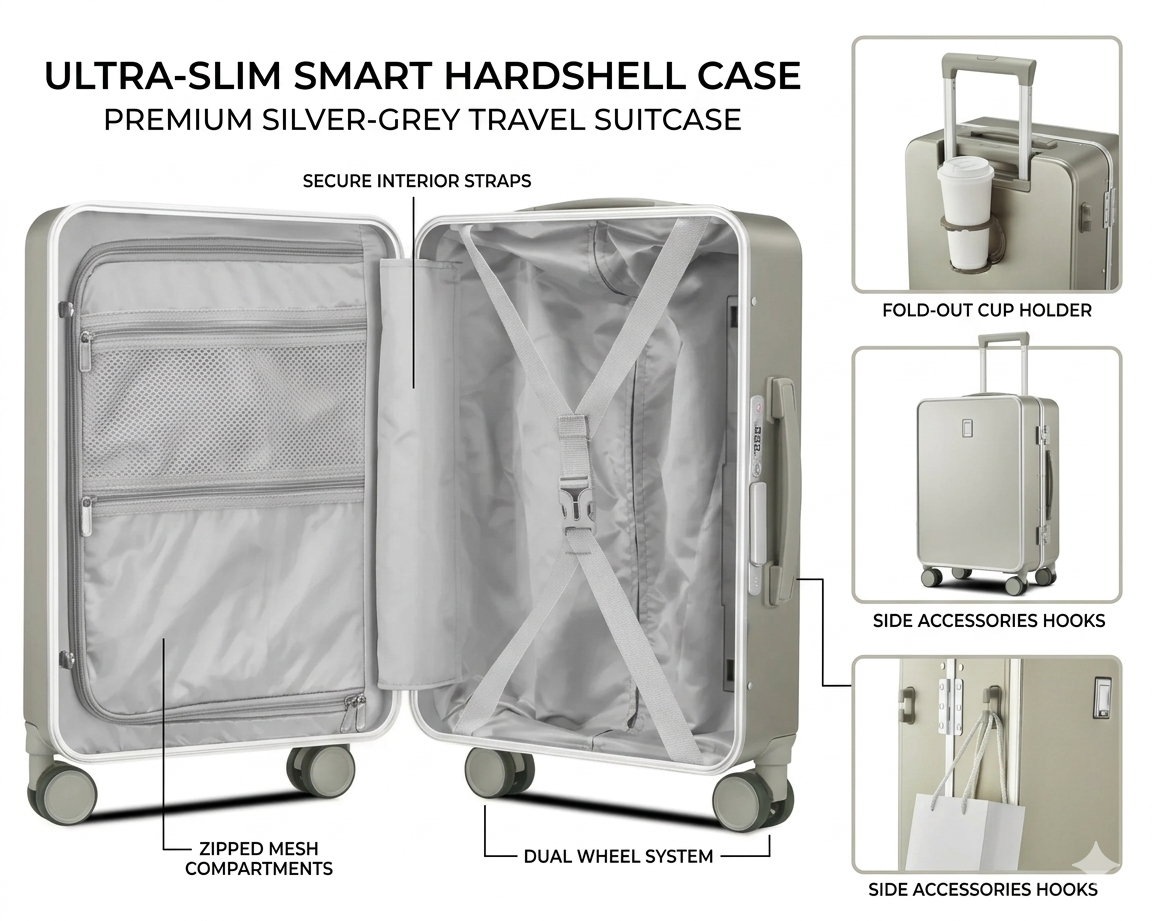 Valise Rigide Premium – Design Carré