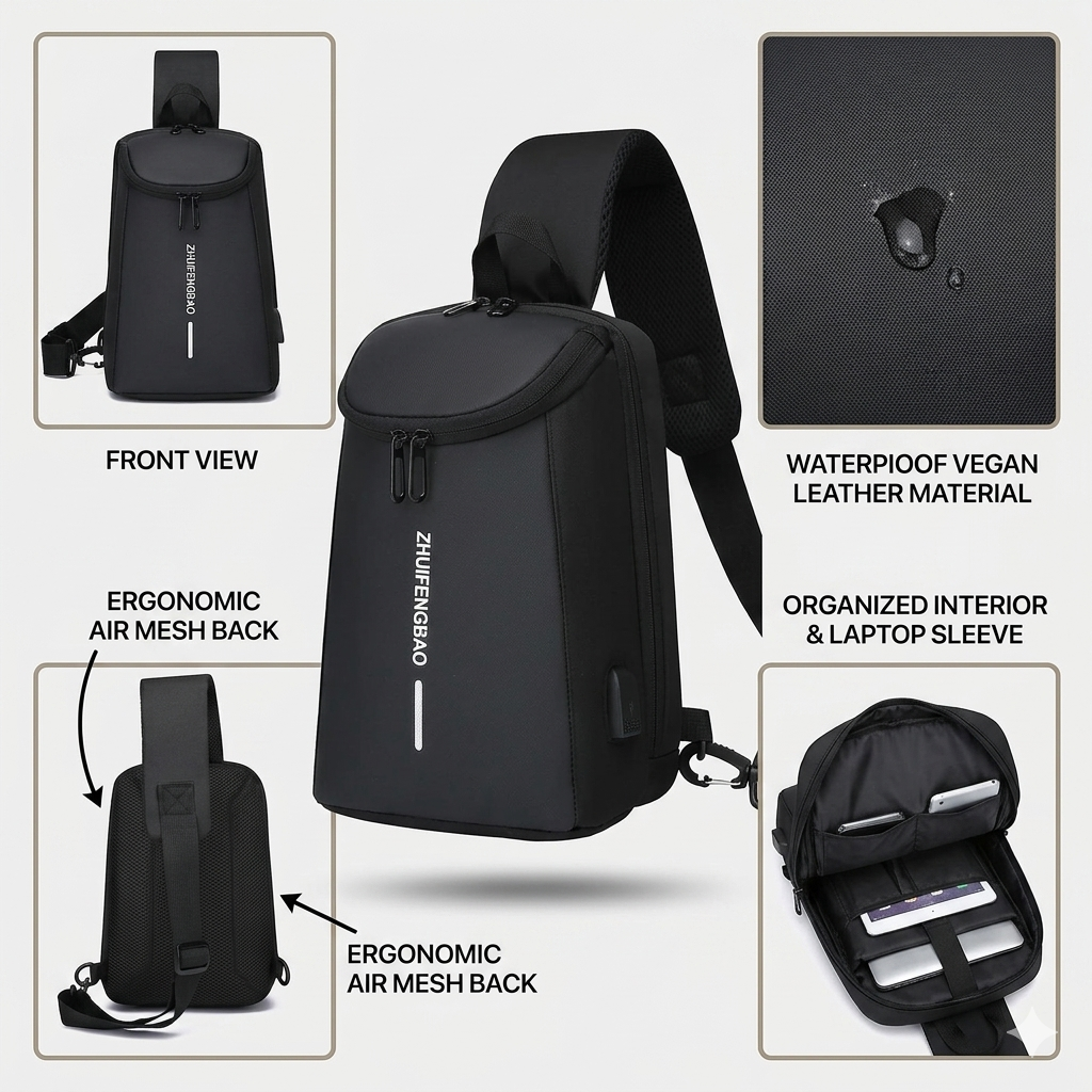 Sacoche sac Crossbody USB