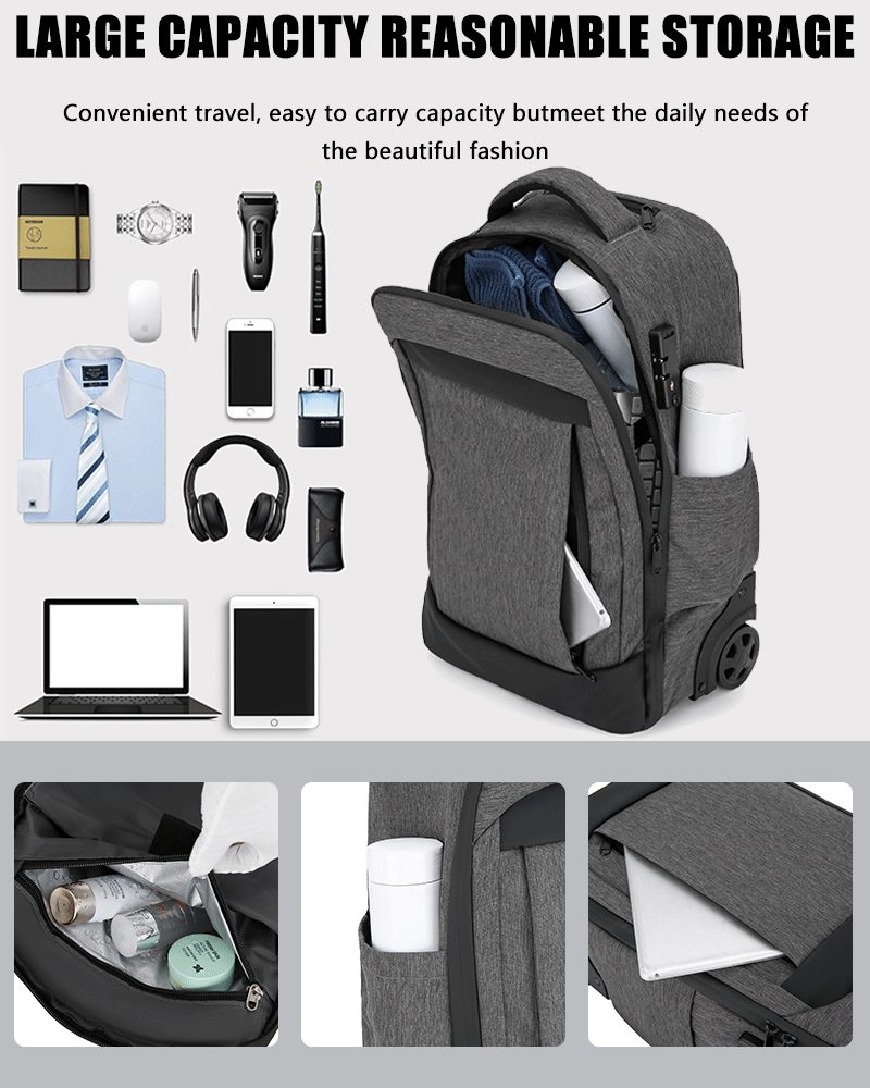 Sac a dos trolley et compression