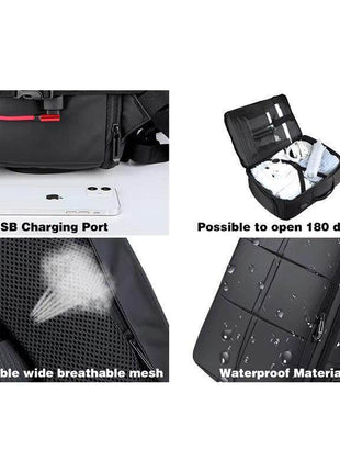 Sac a Dos Cartable avec Compartiment Chaussures 17 Pouces - Backpack dz