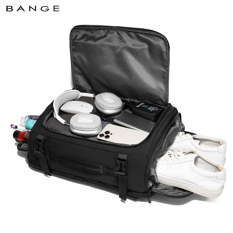 Sac à dos de randonnée et de voyage léger et imperméable BANGE avec compartiment à chaussures
