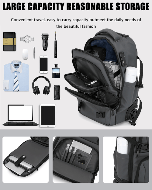 Sac à dos avec roulllettes et compression