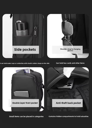 Sac à Dos Cartable Grande Capacité Antivol Compression Sous Vide étanche
