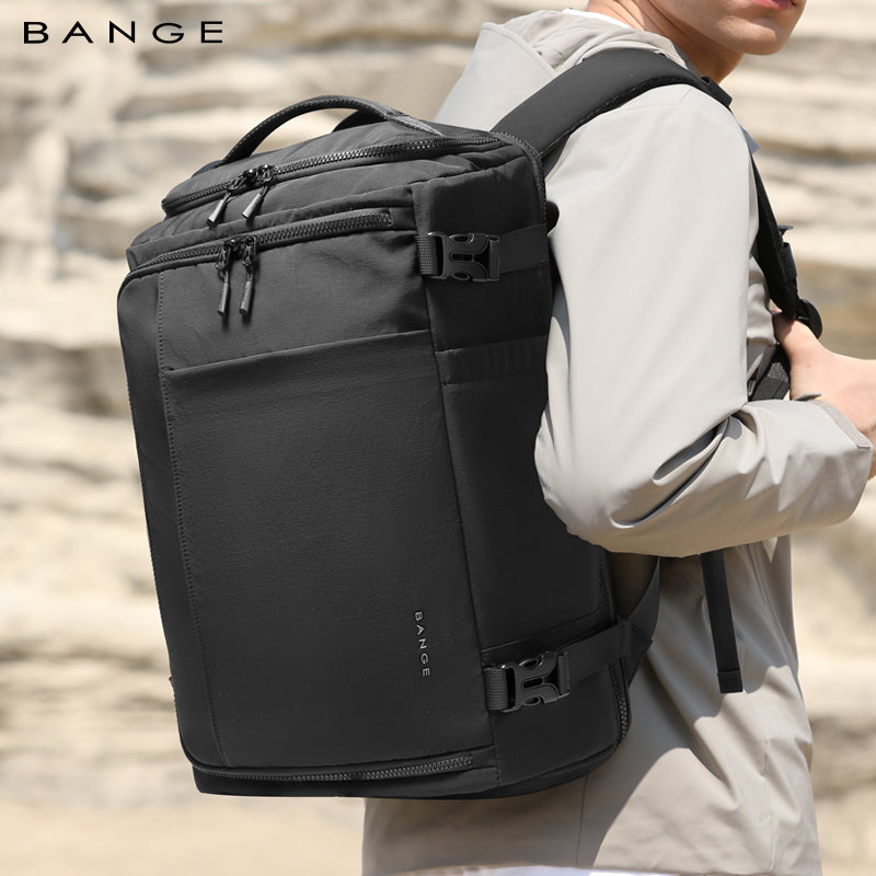Sac à dos de randonnée et de voyage léger et imperméable BANGE avec compartiment à chaussures