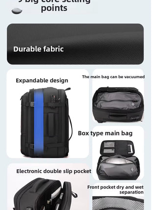 Sac à Dos Cartable Grande Capacité Antivol Compression Sous Vide étanche