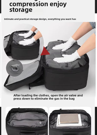 Sac à Dos Cartable Grande Capacité Antivol Compression Sous Vide étanche
