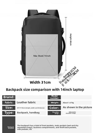 Sac à Dos Cartable Grande Capacité Antivol Compression Sous Vide étanche