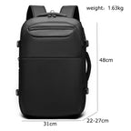 Sac à dos professionnel multifonctionnel extensible avec compression sous vide et anti-vol - Backpack dz