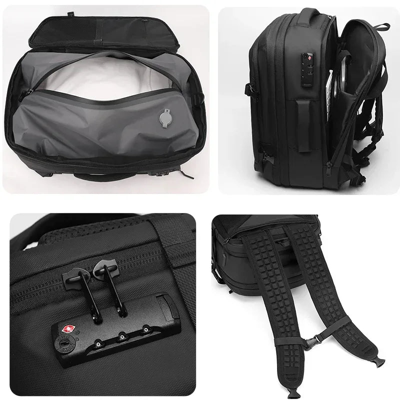 Sac à dos de voyage extensible grande capacité imperméable à compression sous vide anti-vol - Backpack dz