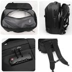 Sac à dos de voyage extensible grande capacité imperméable à compression sous vide anti-vol - Backpack dz