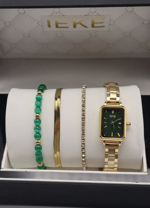 Coffret Cadeau IEKE Palmyra – Élégance Dorée & Vert Éclatant