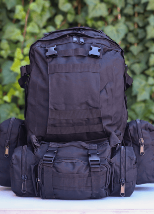 Sac À Dos avec sacoche De Randonnée Camping Tactique 4 en 1 - Backpack dz