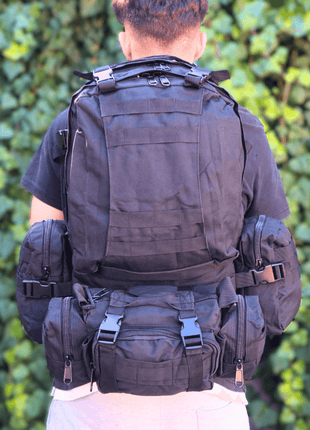 Sac À Dos avec sacoche De Randonnée Camping Tactique 4 en 1 - Backpack dz