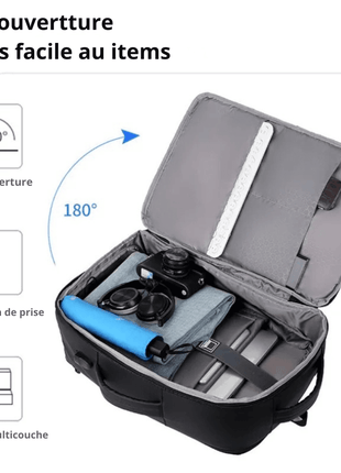 Sac a Dos Cartable avec Compartiment Chaussures 17 Pouces - Backpack dz