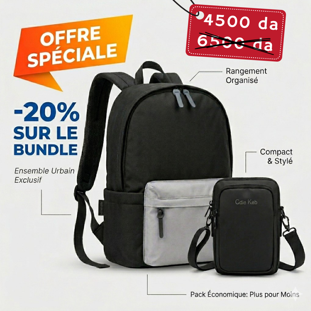 Pack Urbain : Sac à dos Urban rider + Sacoche casual