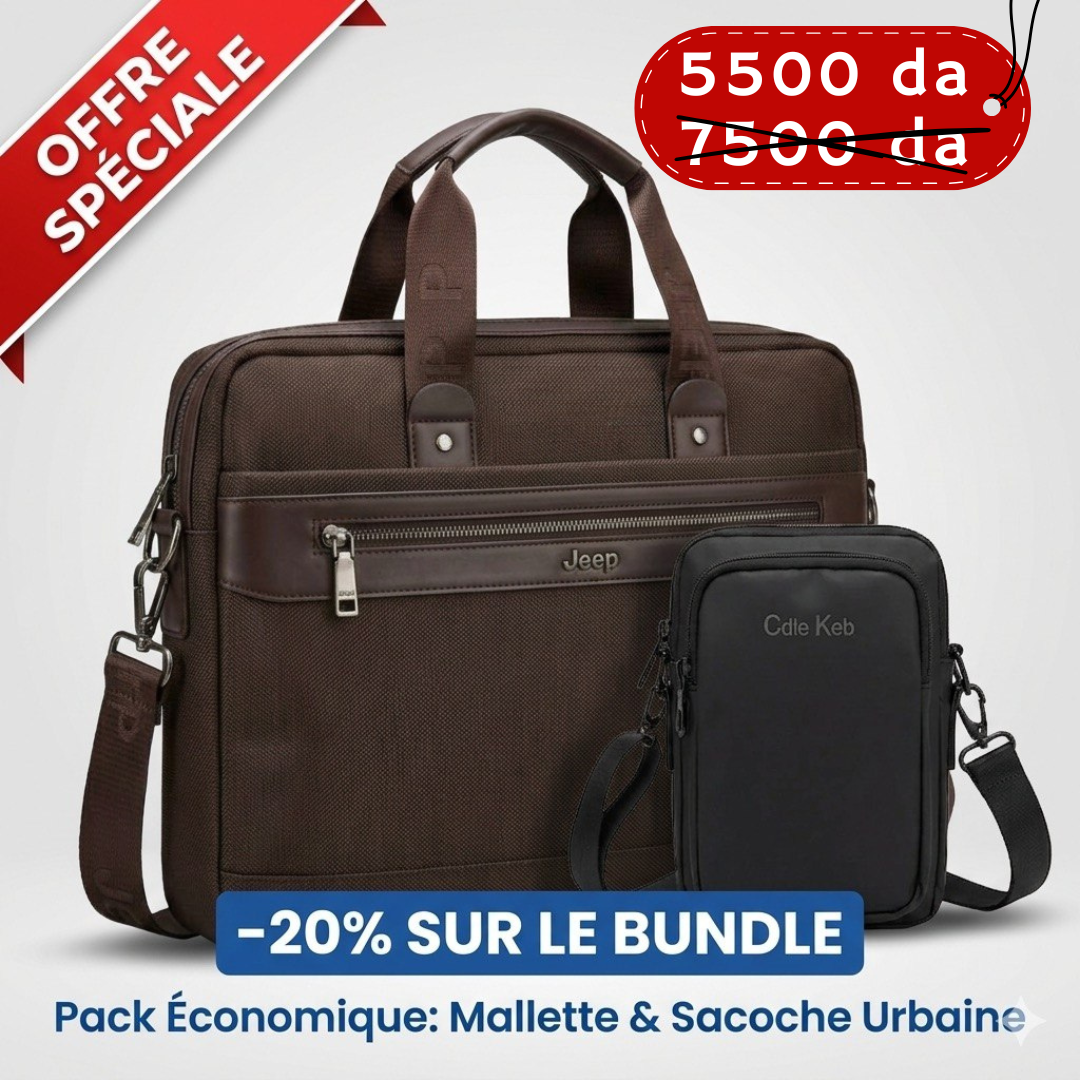 Pack Pratique : Cartable Jeep + Sacoche casual