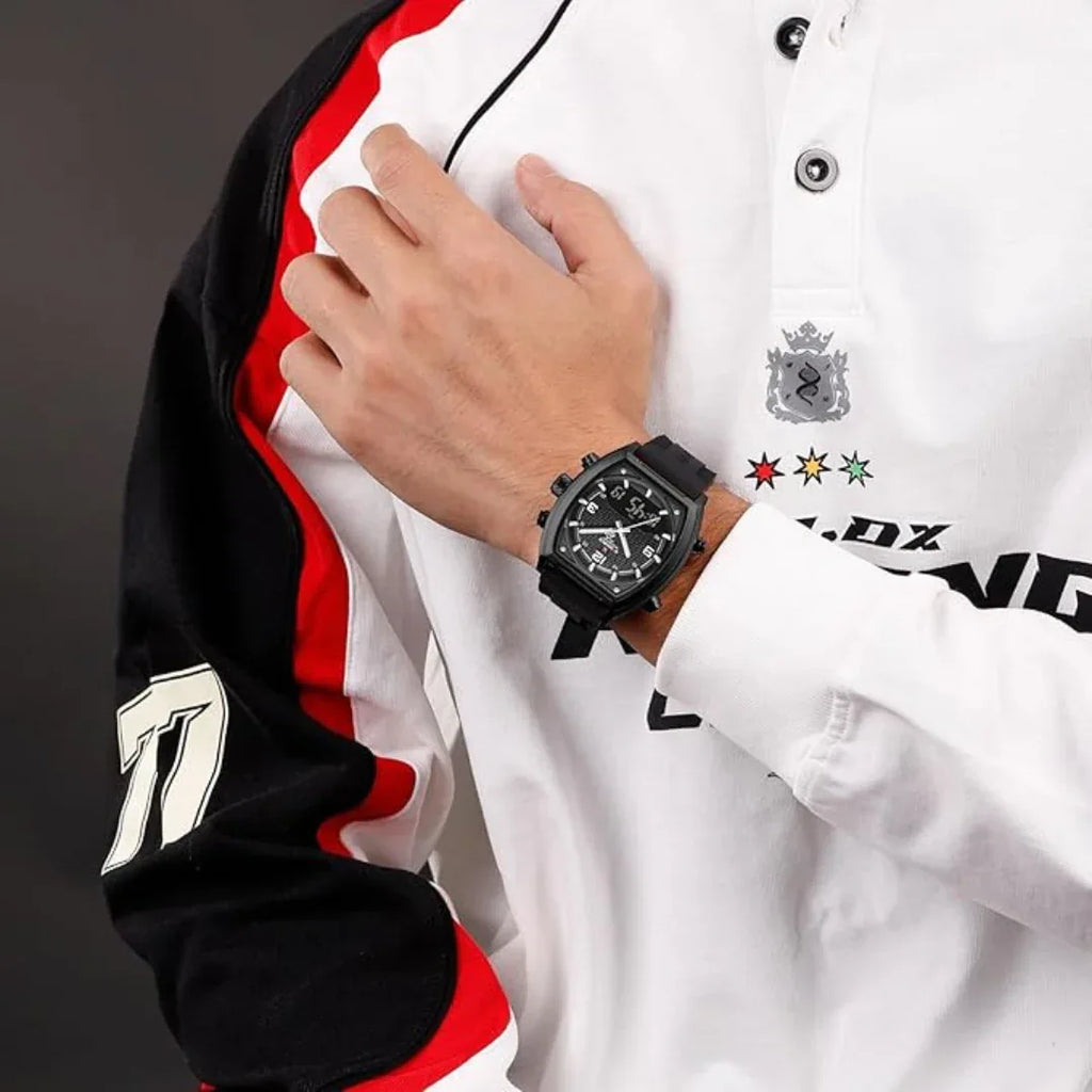 Montre Homme Naviforce 9242 – Analogique & Digitale, Style Sport Moderne - Backpack dz