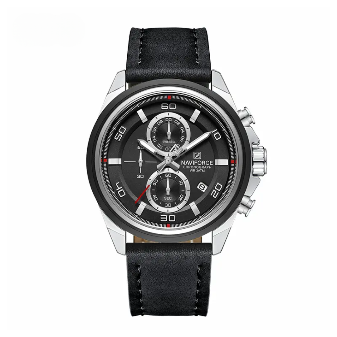 Montre Homme Naviforce NF8075 Chronographe – Cuir Véritable & Style Élégant