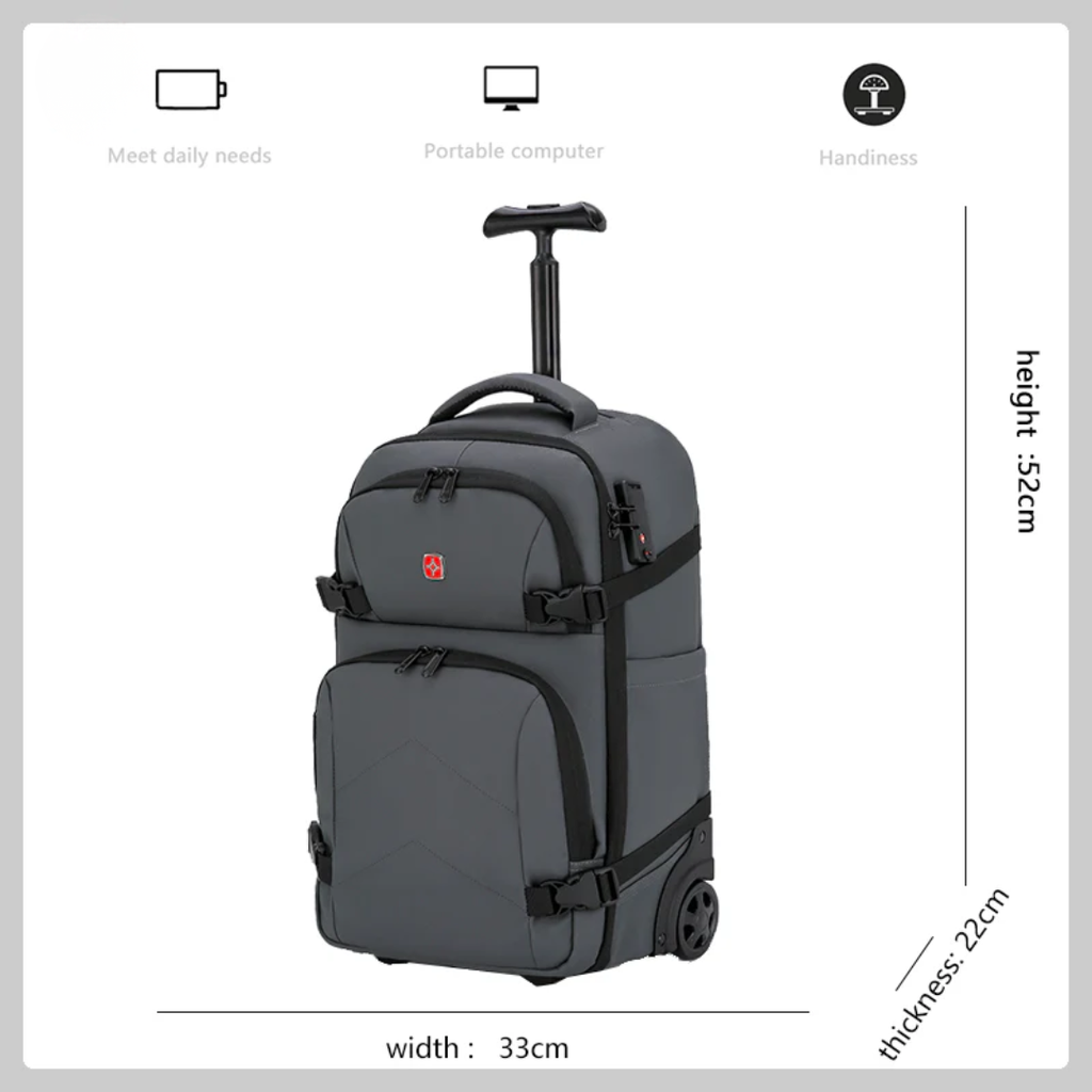 Sac à dos avec roulllettes et compression