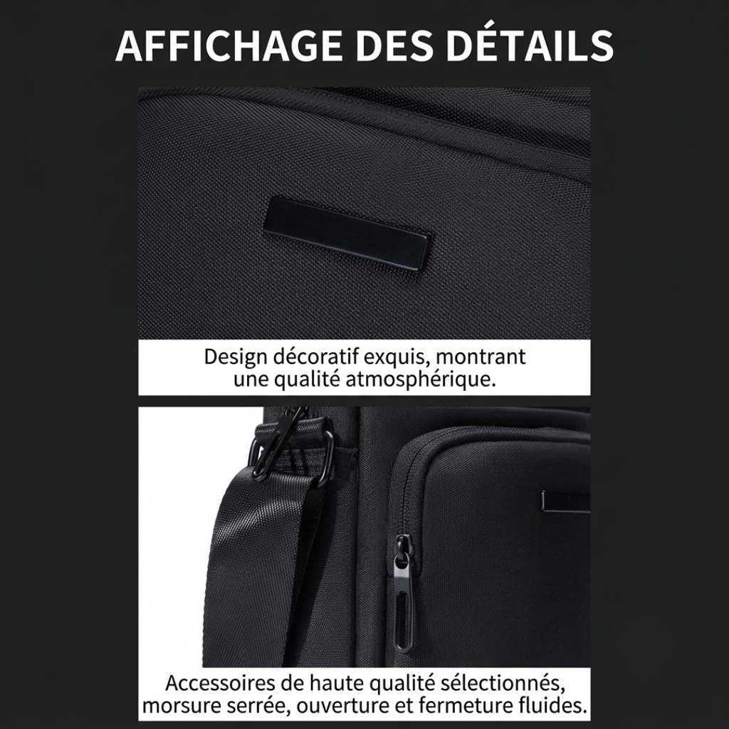 Sac bandoulière homme en liège synthétique