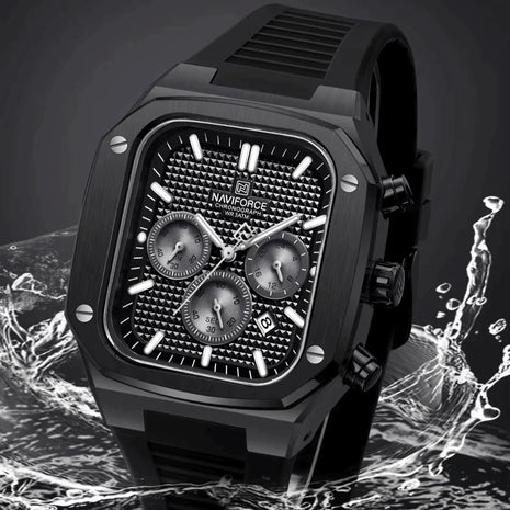 Montre Chronographe NAVIFORCE Homme – Design Carré & Style Avant-Gardiste