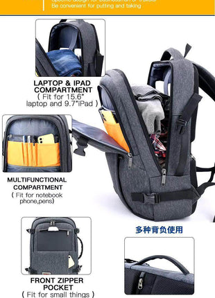 Sac a Dos Cartable Robuste VOYAGE Grande Capacité 17' - Backpack dz