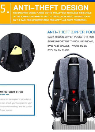 Sac a Dos Cartable Robuste VOYAGE Grande Capacité 17' - Backpack dz