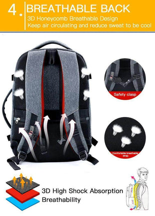 Sac a Dos Cartable Robuste VOYAGE Grande Capacité 17' - Backpack dz