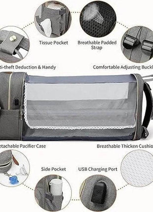 Sac à Langer maman Pour Bébé USB : Pratique, Spacieux et Polyvalent - Backpack dz