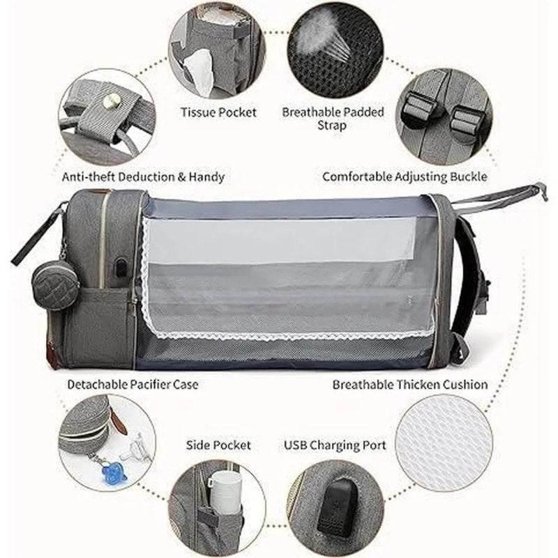 Sac à Langer maman Pour Bébé USB : Pratique, Spacieux et Polyvalent - Backpack dz