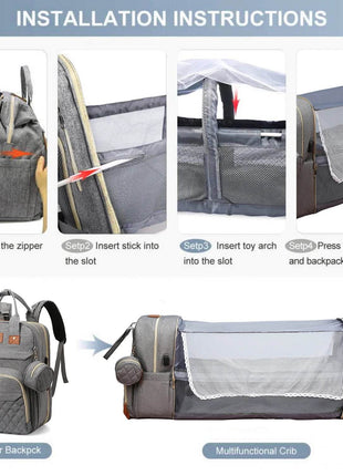Sac à Langer maman Pour Bébé USB : Pratique, Spacieux et Polyvalent - Backpack dz