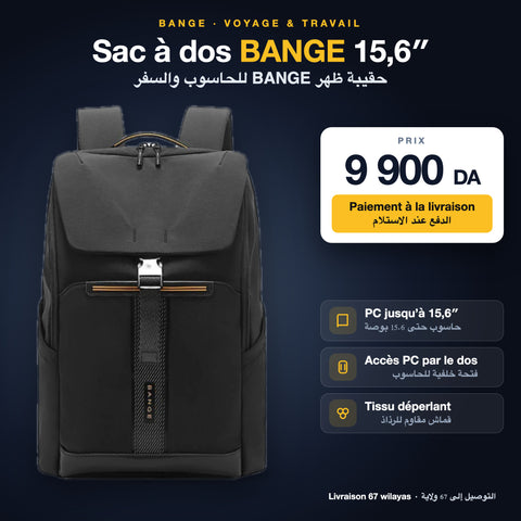Sac à dos BANGE voyage et PC 15,6″