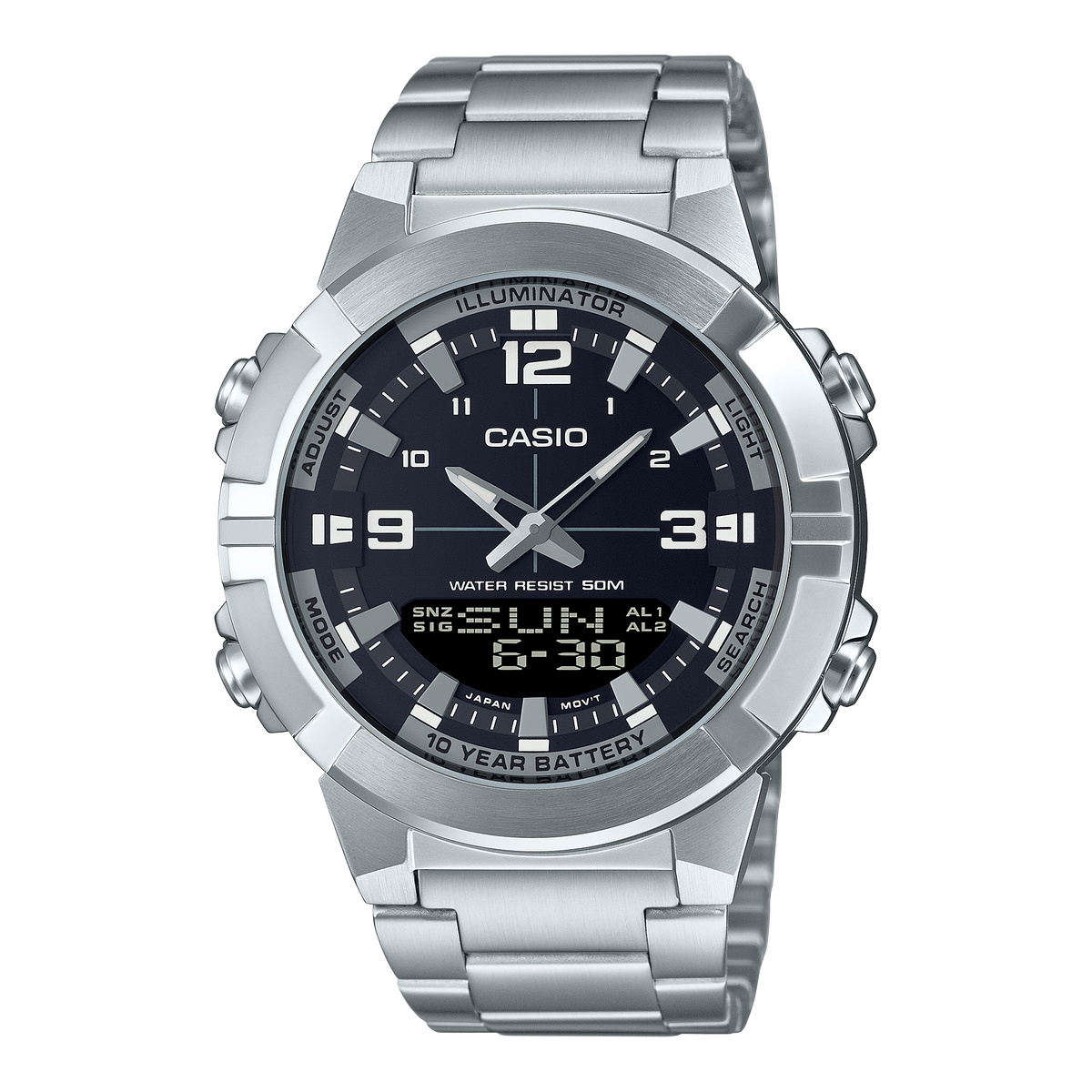 Montre Casio AMW-870D-1A acier noir