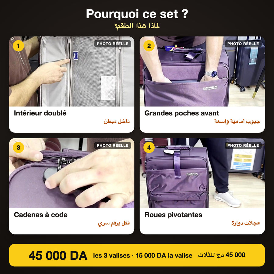 Pourquoi choisir ce set de 3 valises