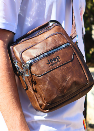 Sacoche Jeep en Cuir Fendu