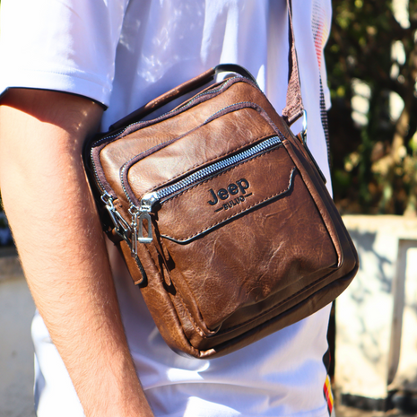 Sacoche Jeep en Cuir Fendu