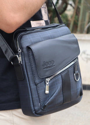 Sacoche Jeep Casual en Cuir Fendu