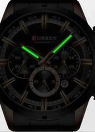 CURREN – Montre homme de luxe au cadran bleu nuit & bracelet acier inoxydable