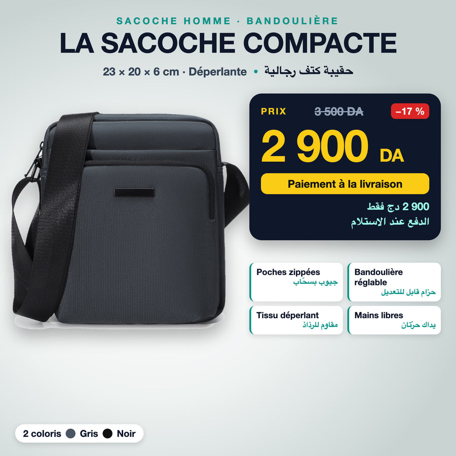 Sacoche bandoulière homme compacte à 2 900 DA