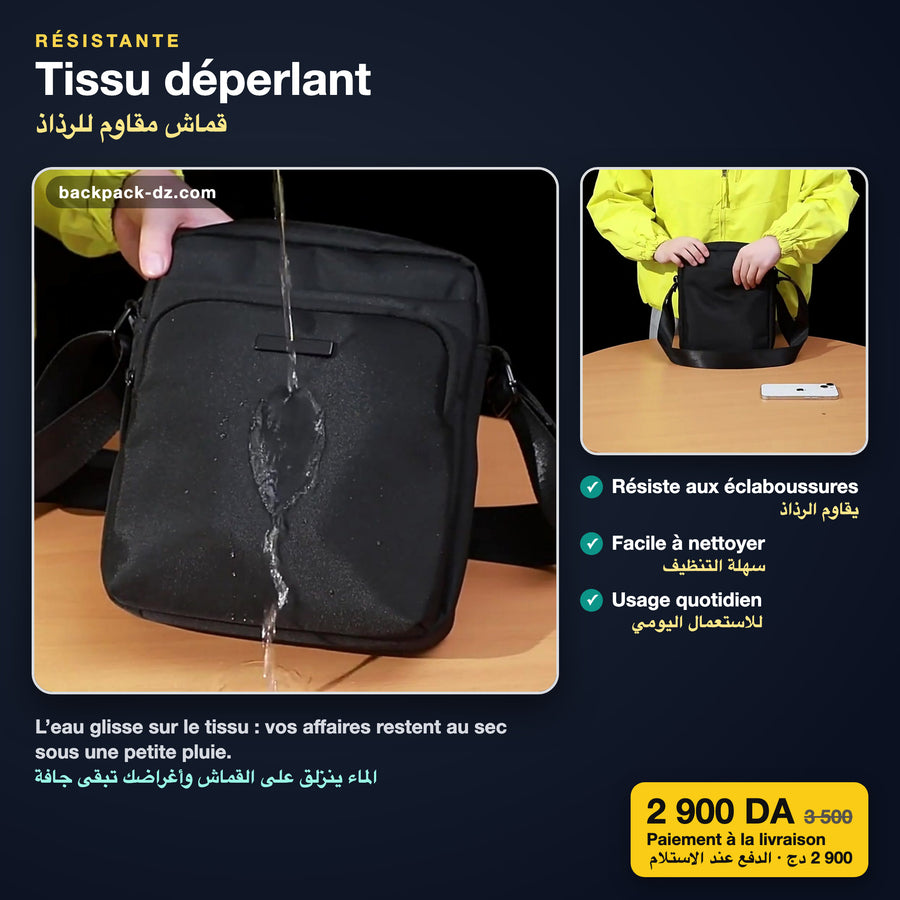 Tissu déperlant de la sacoche homme