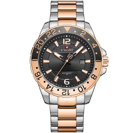 Montre Analogique NAVIFORCE Acier bronze & Élégance Intemporelle Homme
