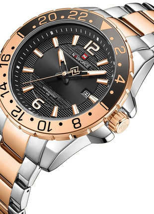 Montre Analogique NAVIFORCE Acier bronze & Élégance Intemporelle Homme