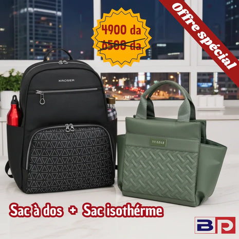 Pack Quotidien Élégant – Sac à dos + Sac à main - Backpack dz