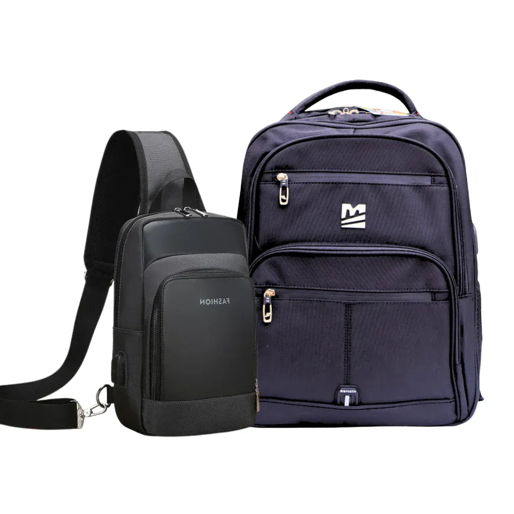 Pack 2 pièces : Sac à dos Marcelo + Sacoche - Backpack dz