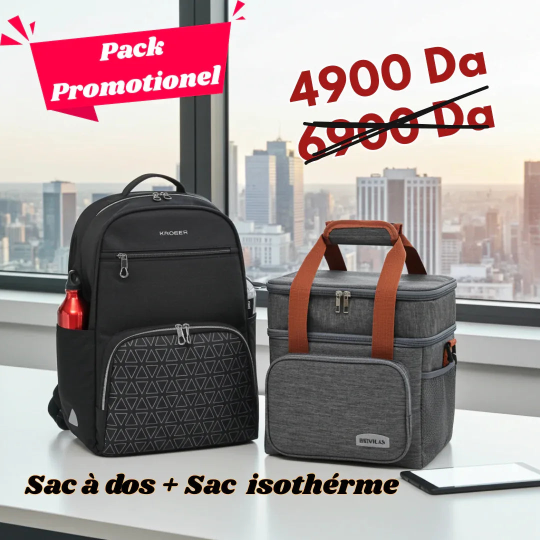 Pack Workday – Sac à Dos Hydro + Lunch Bag Isotherme - Backpack dz