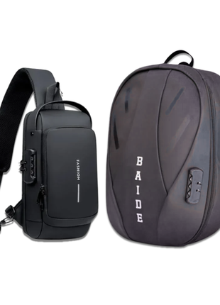 Pack Sécurité Urbaine – Sac à dos antivol + Sling bag antivol